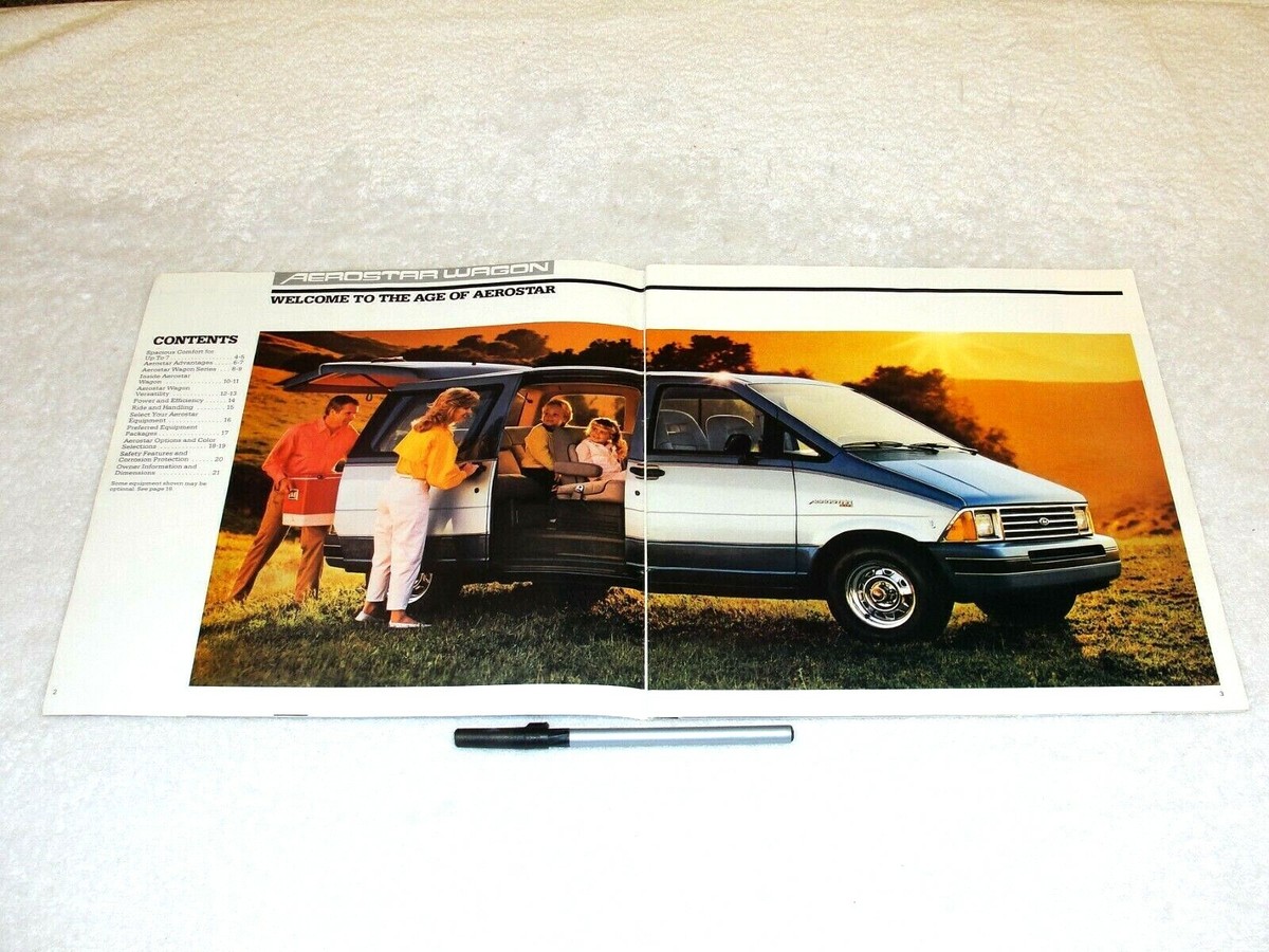 1986 Ford Aerostar Wagon - Dealership Sales Brochure (22 pages