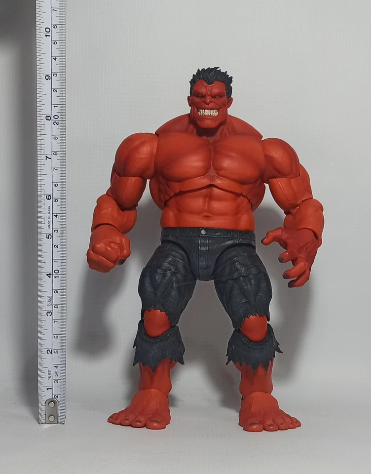 DIAMOND SELECT 2022 MARVEL COMIC RED HULK 9" ACTION FIGURE 100% COMPLETE - Image 2 of 4