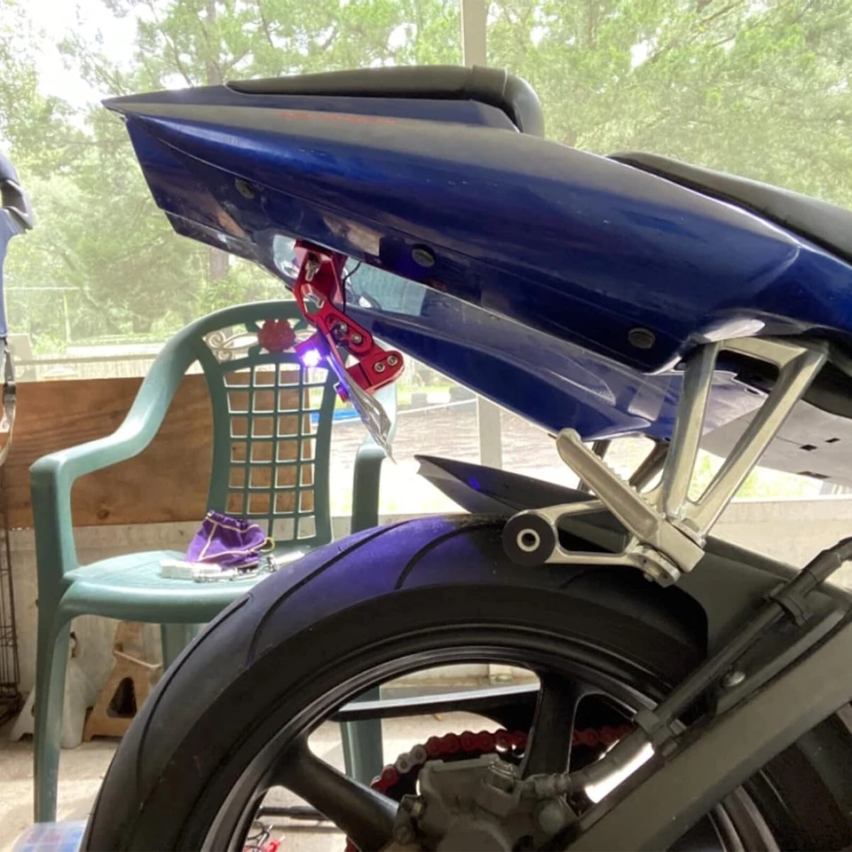 Rear Tail Tidy License Plate Holder Bracket LED For Honda CRF250 CRF300L CRF450L — 第 4/4 张图片