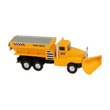 RI Novelty - Pull Back Die-Cast Metal Vehicle - SNOW PLOW TRUCK (Yellow)(6.5 in)