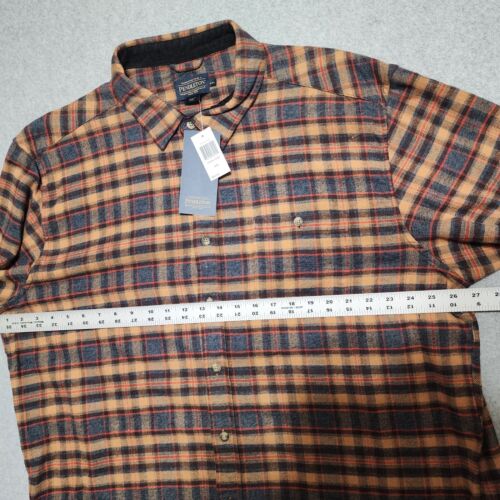 Pendleton Fremont camicia flanella uomo XXL a quadri doppio spazzolato con bottoni nuova con etichetta - Foto 2 di 13