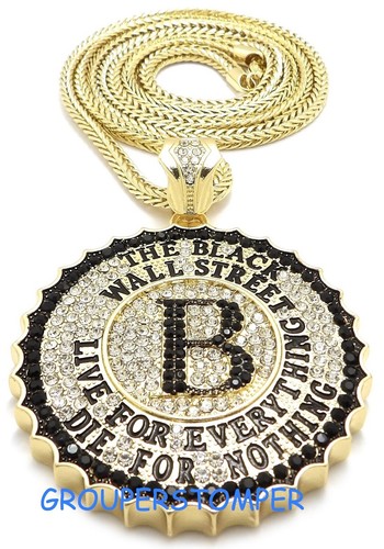 El nuevo colgante negro de Wall Street con collar franco o cubano - Imagen 8 de 31