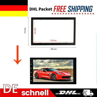 2 DIN Rahmen Frame Käfig Für Autoradio 178mm X 100mm DHL Universal BLACK