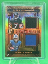 2023 Gold Standard Bijan Robinson Jahmyr Gibbs Newly Minted Dual Patch RC /199