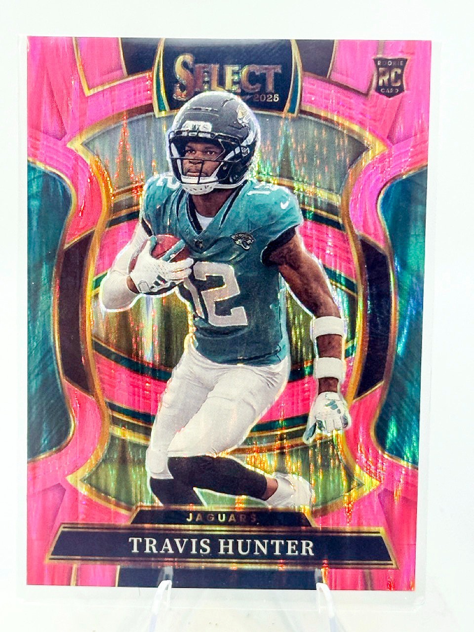 2025 Panini Select - Concourse Travis Hunter #28 Pink Shock Prizm (RC)