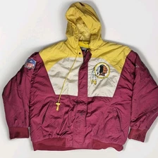 VTG Apex One Pro Line Mens Redskins Football Coat XL XLarge 90s *HAS WEAR* 