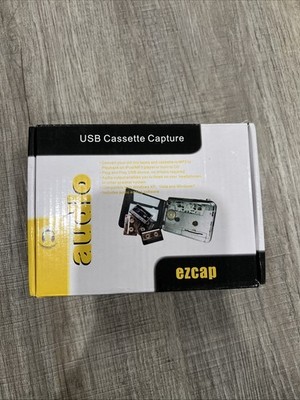 EZCAP USB Cassette Tape to MP3 Converter Capture New In Box