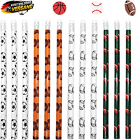 12 StüCk Bleistift Mit Radiergummi, Bleistifte FußBall, Basketball, Baseball, Ru