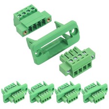 5 Sets 4 Pin 3.81mm Pitch Pluggable Screw Terminal Block Connectors Kit