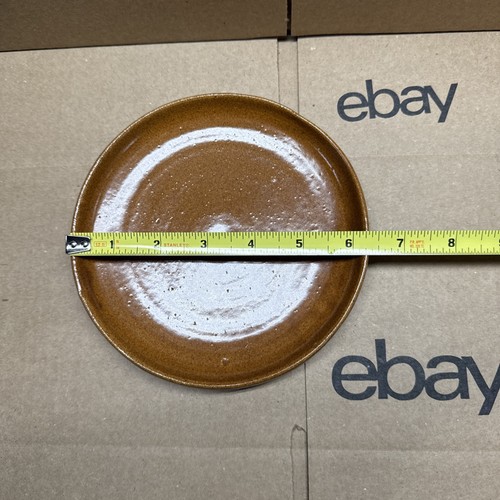 VTG BYBEE POTTERY KENTUCKY HAND MADE 6” PLATE. Brown. Used. - Picture 6 of 6