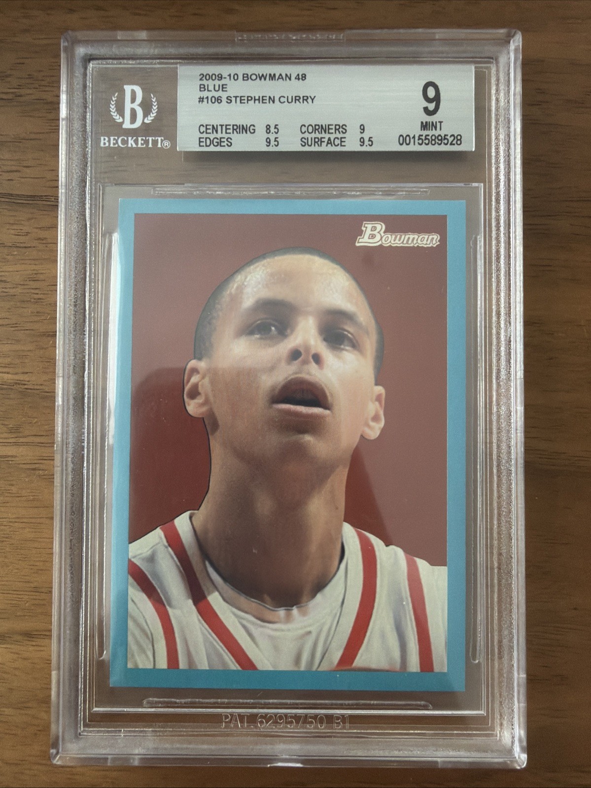 2009-10 Bowman #48 Blue Stephen Curry Rookie RC /1948 BGS 9