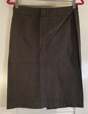 Gap Stretch Cotton Blend Black Pin Stripe Pencil Skirt Below Knee Length Women 2