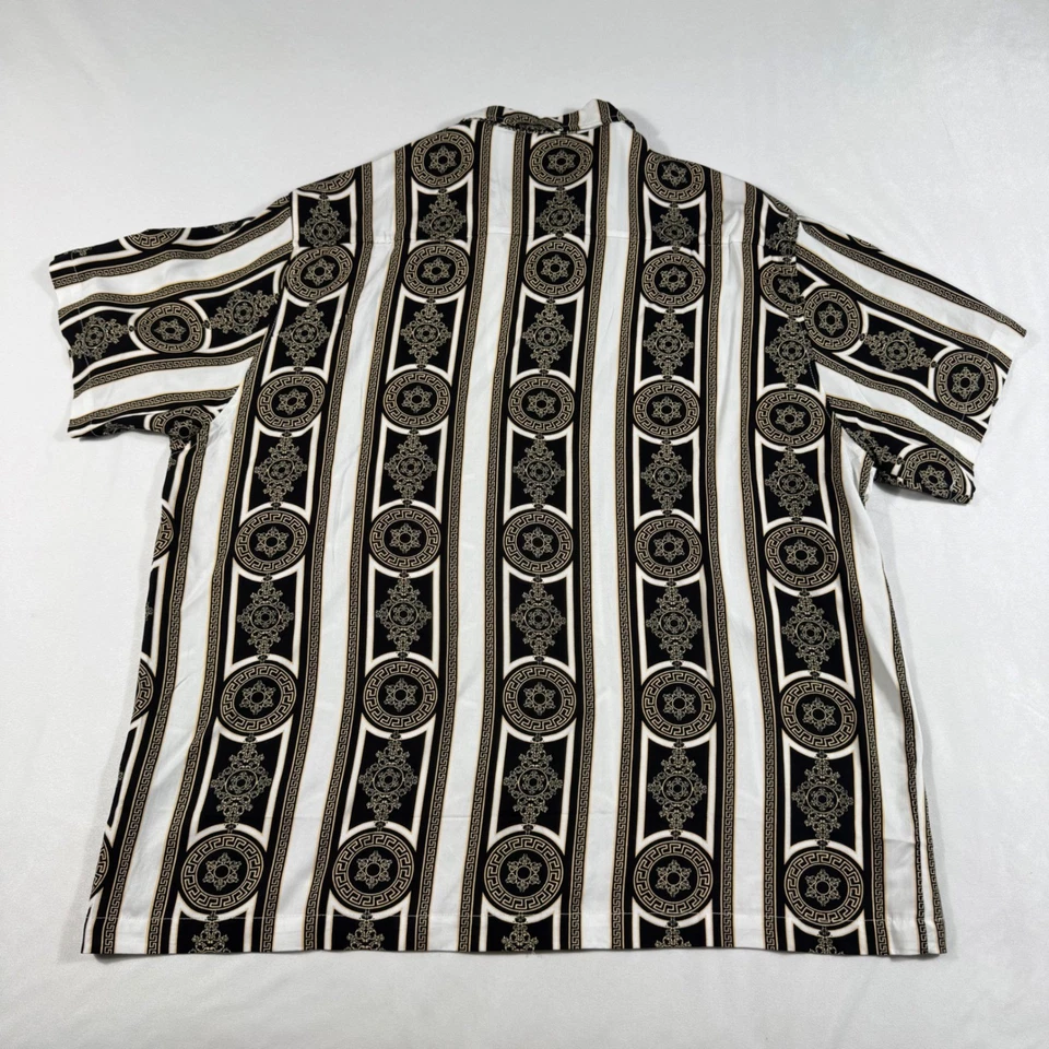 CASA Moda Couture Men's 3XL Big & Tall Camp Shirt Short Sleeve Luxury Baroque - Image 4 of 4