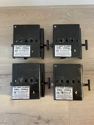 Festzelt Zelt Balkenklemme Kader & Augbolzen schwarz x4 Set Schwerlast Showtec 150KG