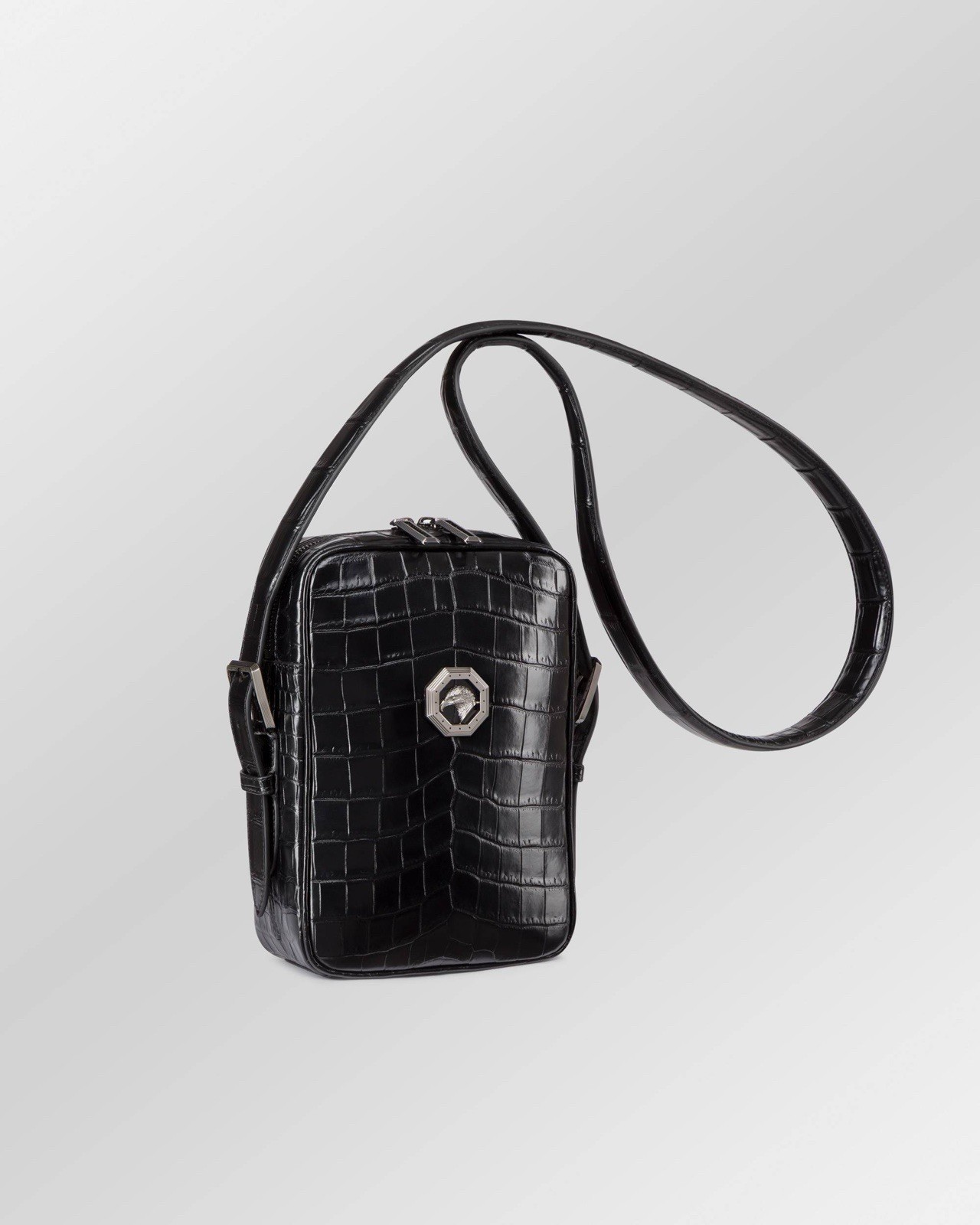 Stefano Ricci Matted crocodile messenger bag image 2