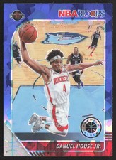 Danuel House Jr. 2019-20 Hoops Premium Stock Prizm Blue Cracked Ice #69 Houston
