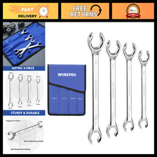 4-piece Metric Flare Nut Wrench Set - Durable Precision Tools For Auto Plumbi