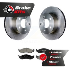 Front Disc Brake Rotors And Semi-Metallic Pads Kit For 1990-1999 Jeep Wrangler