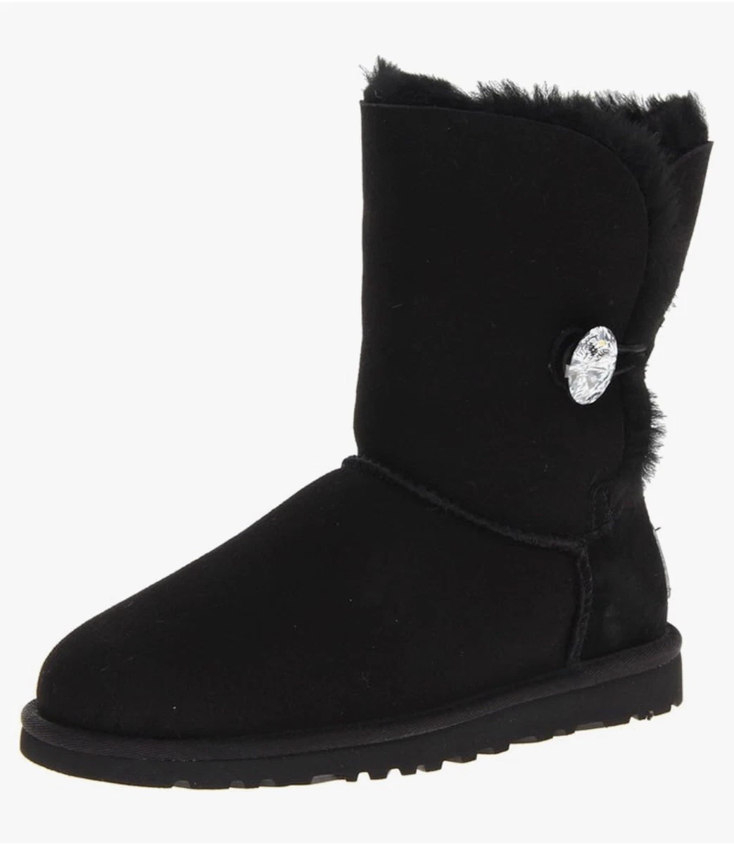 UGG Australia Bailey Button Bling Black Boots for Women for sale