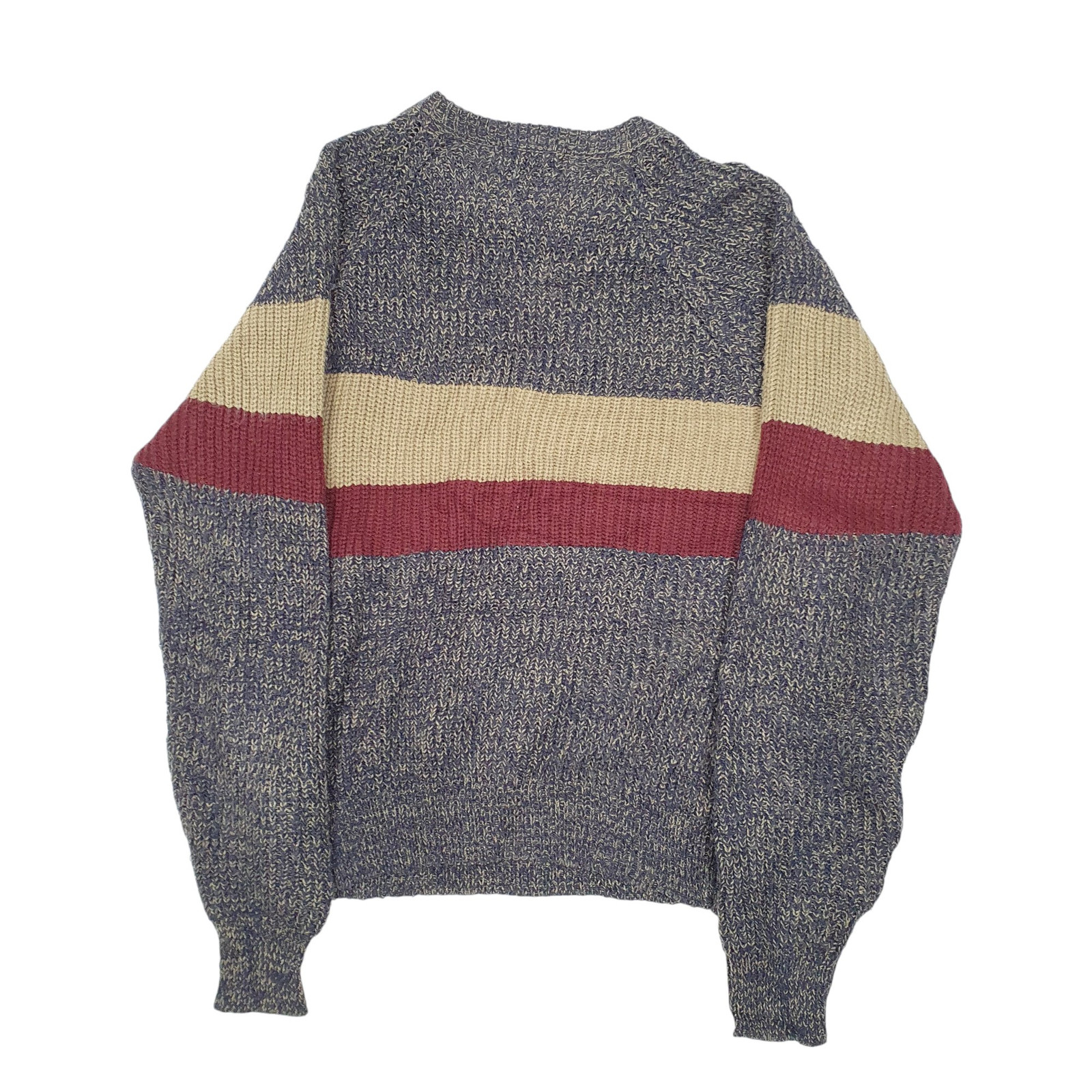 OAKTON LIMITED Crewneck Knit Raglan Jumper Sweatshirt Mens L image 3