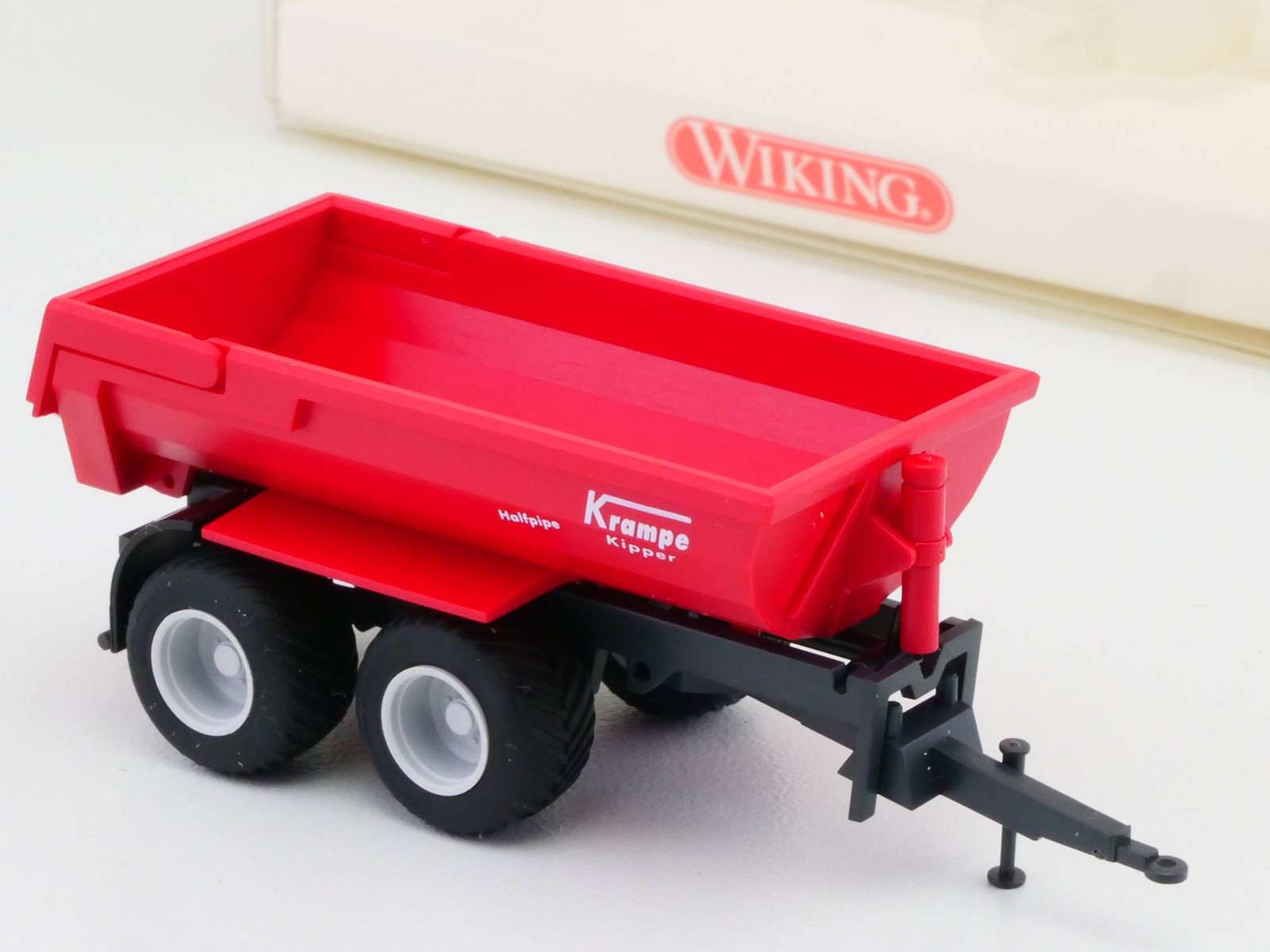 Wiking 3880527 Krampe Halfpipe Dump Trailer Red OVP 1706-17-39