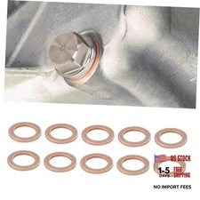 10 PCS Oil Drain Plug Gasket, 14mm Cooper Crush Washer Oil Sealing 10PCS