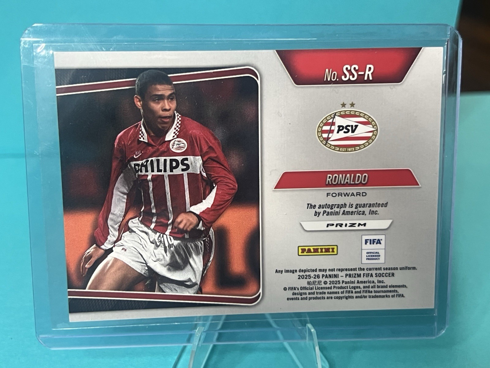 Panini Prizm FIFA Soccer 2025-26 Ronaldo PSV SS-R Sensational Signatures Auto view 2