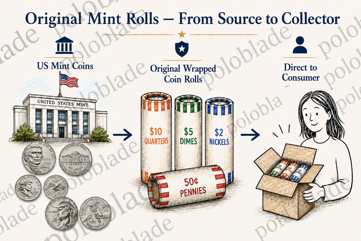 America 250 EMERGING LIBERTY DIMES 1776–2026 Uncirculated Rolls