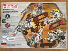 Tronico Spiel + Technik Metallbaukasten Baufahrzeuge 243 Teile, Vollständig, Neu