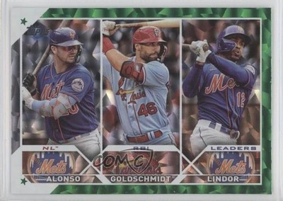 2023 Series 1 League Leaders Green Foil 132/499 Paul Goldschmidt Pete Alonso k4s