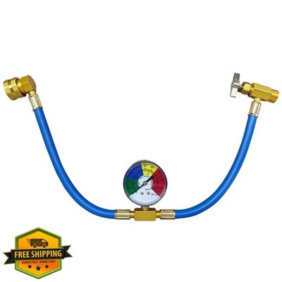 UHANBUT R134A AC Refrigerant Charge Hose Kit Gauge