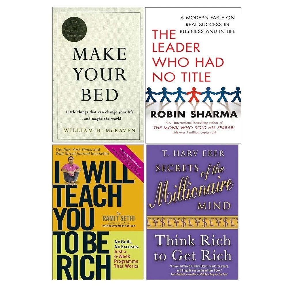 Make Your Bed,Leader Who Had No Title,I Will Teach You,Millionaire Mind 4 Books