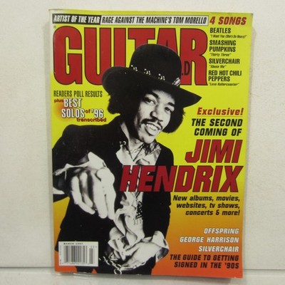 Guitar World Mar 1997 Jimi Hendrix, Poster, Guide to Getting Signed in the 90s