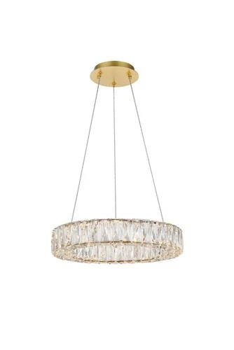 Elegant Lighting 3503D17 Monroe 18"W LED Crystal Ring Chandelier - Gold - Picture 10 of 12