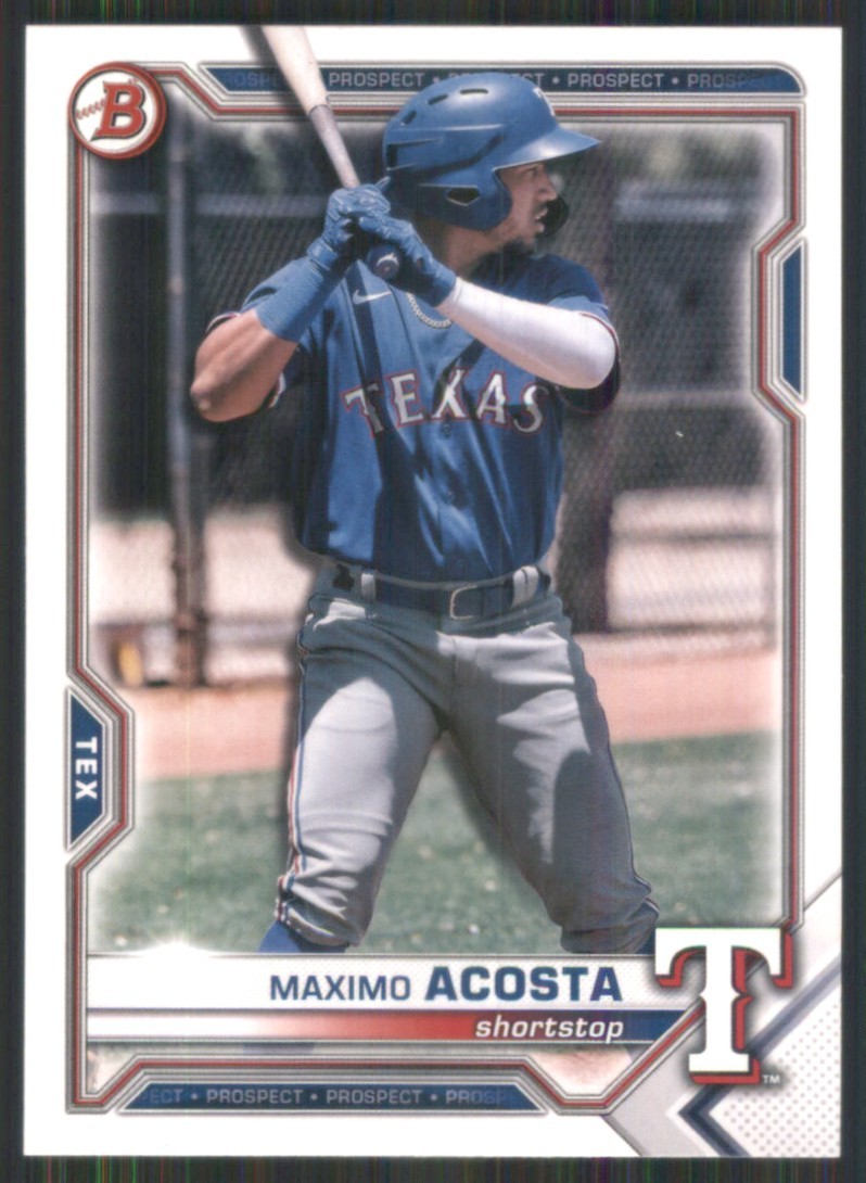 2021 Bowman Draft #BD-139 Maximo Acosta Texas Rangers 50536 | eBay
