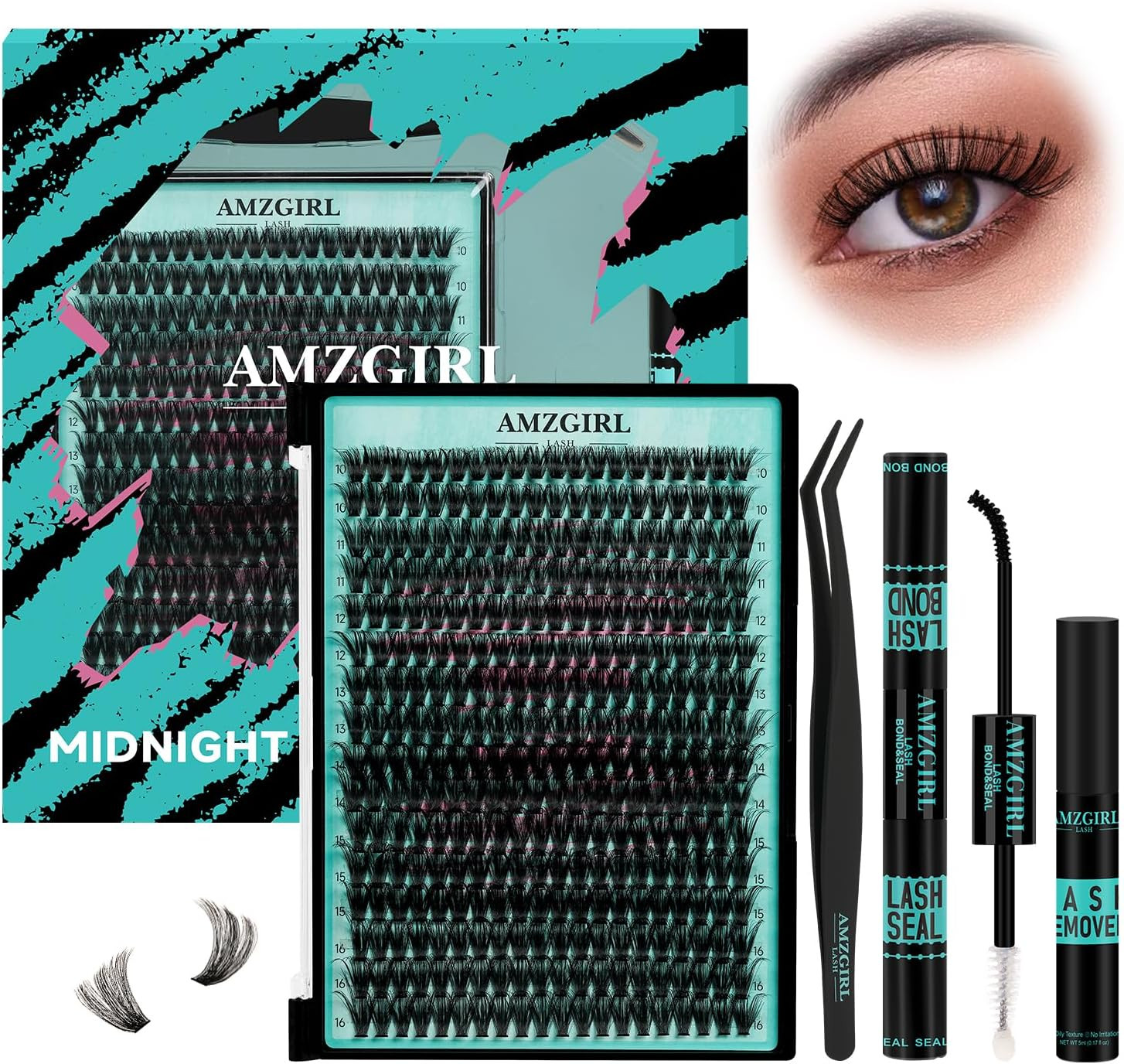 DIY Lash Extension Kit 320 Pezzi - Ciglia Finte a Ciuffetti con Colla