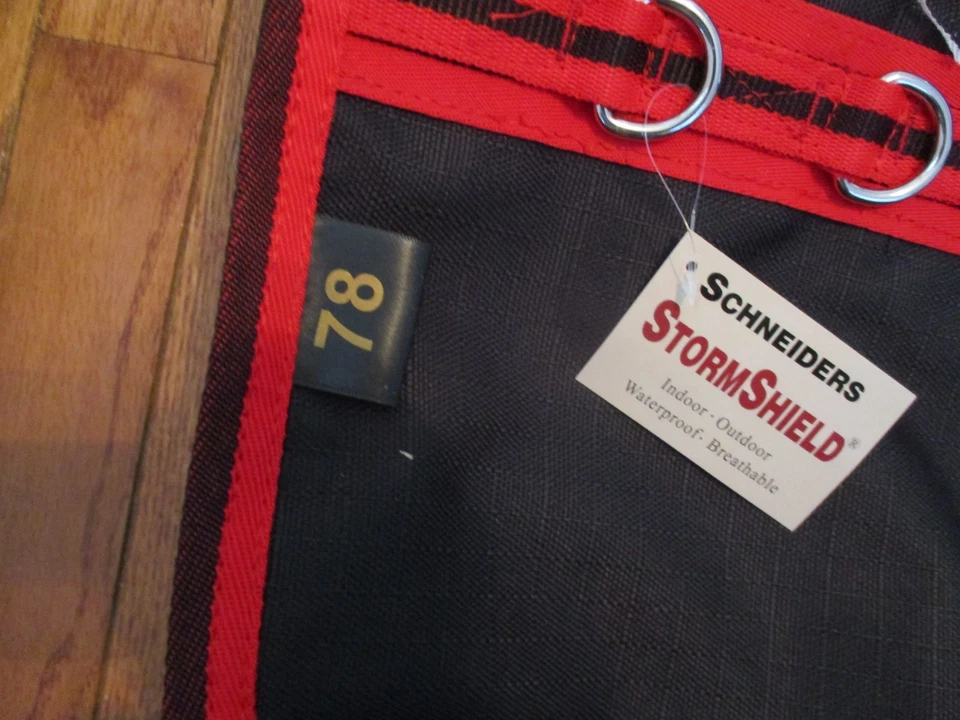 NEW 78" schneiders stormshied blizzard black 1200D MED WEIGHT TURNOUT  BLANKET - Image 3 of 4