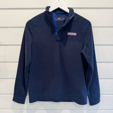 Vineyard Vines Boys' Navy Fleece Shep Pullover Top Size Large NWOT