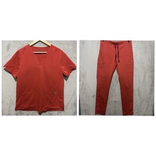 FIGS Scrubs Set Orange Womans Sz L Casma Top Sz S/T Yola Pants - Mixed Sizes