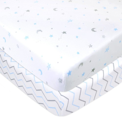 2 Pack Fitted Pack N Play Playard Sheet 27" x 39", Soft Breathable Neutral 10...