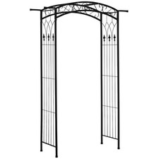 83" Decorative Steel Garden Arch Arbor Trellis for Climbing Plant w/Wire Lattice