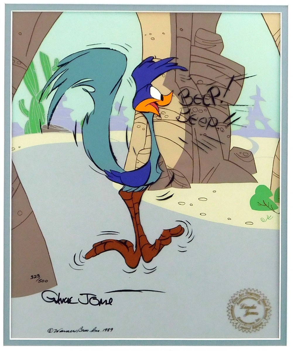 ROAD RUNNER Chuck Jones Cel Signed Limited Edition Looney Tunes