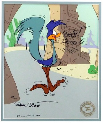 ROAD RUNNER Chuck Jones Cel Signed Limited Edition Looney Tunes