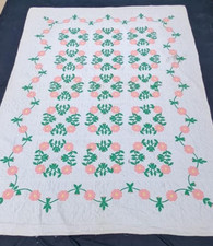 Vintage Beautiful Quilt Different Pieces Hand Woven size  101x72 inches