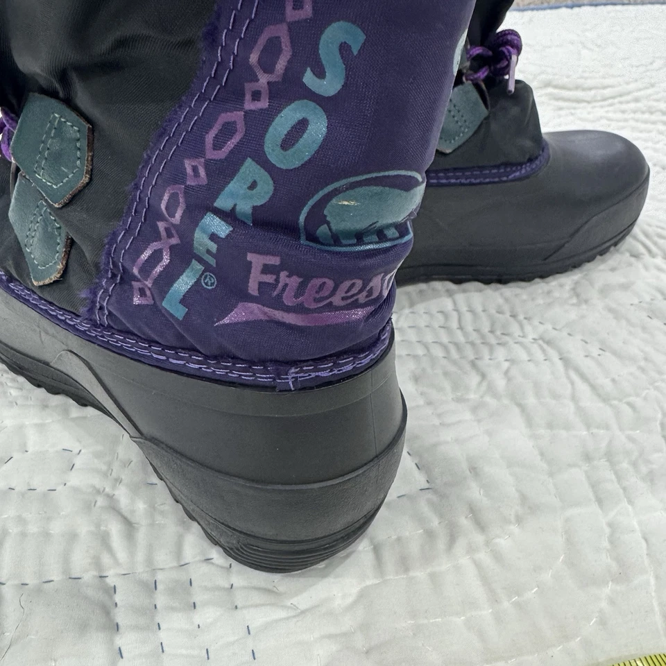 Женские винтажные Sorel Канада фристайл X сливы фиолетовый зимний снег ботинки размер 4 - Изображение 4 из 4