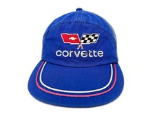 Vintage Corvette Hat 80s 90s Snapback Cap Racing DISTRESSED H25