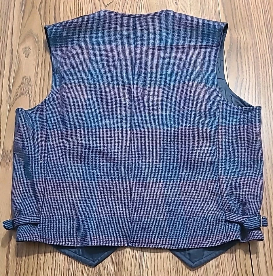 RETRO Jantzen Women's Vest Size 16 Blue Pink weave costume cozplay cute - Image 2 of 4