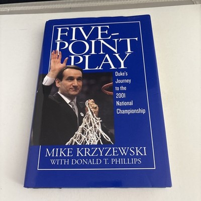 SIGNED Mike Krzyzewski Five-Point Play Hardcover Book