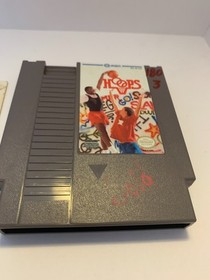 Hoops Basketball Nintendo NES Game Cartridge W/ Manual & Sleeve Vintage