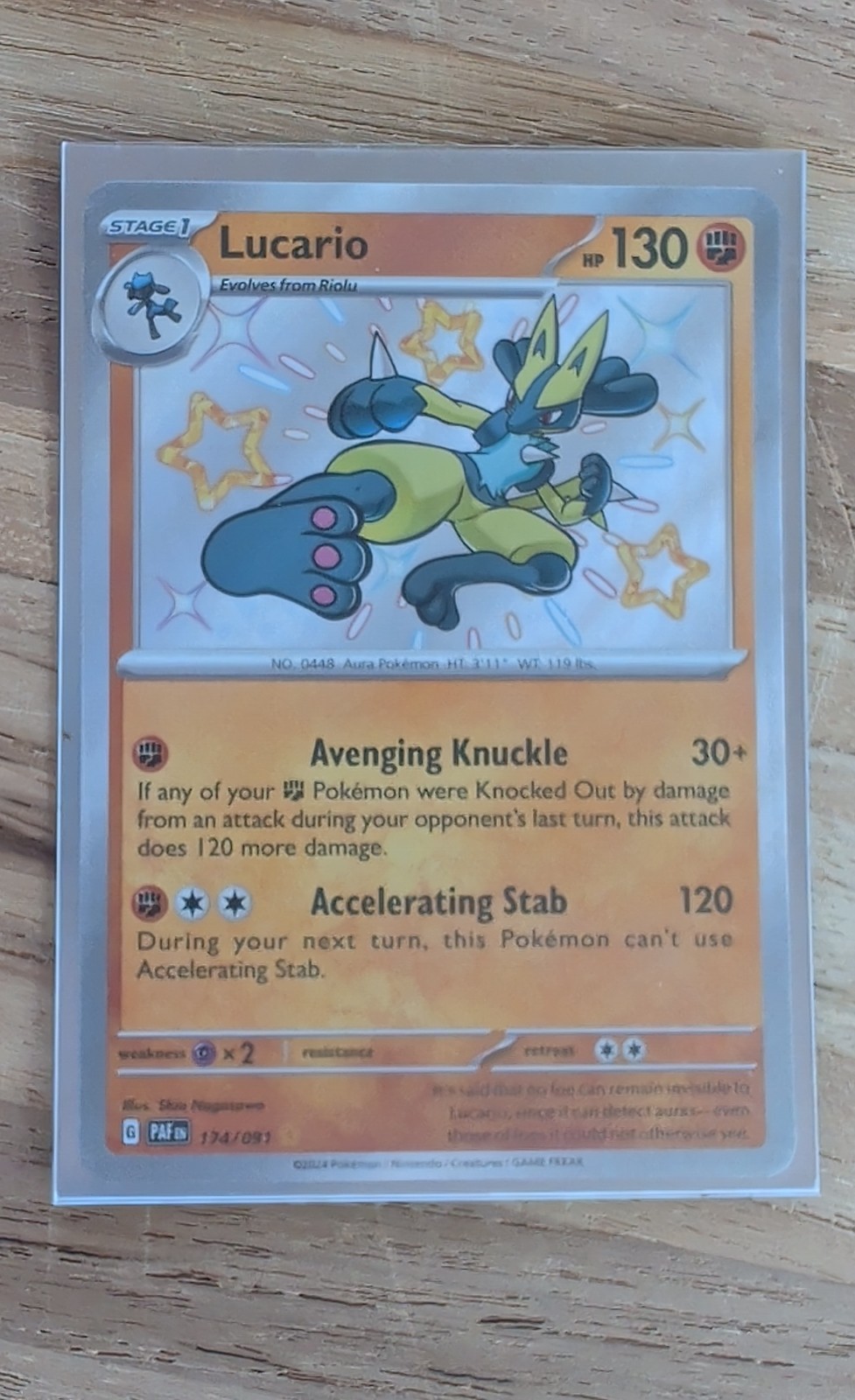 Lucario 174/091 SV: Paldean Fates Holo